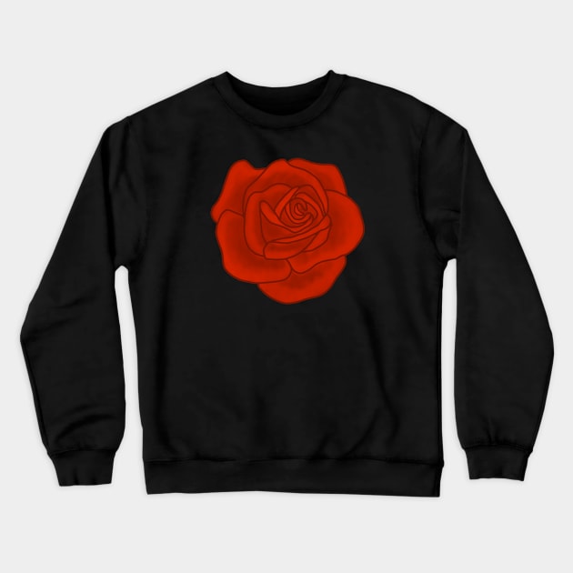 Red rose Crewneck Sweatshirt by tothemoons